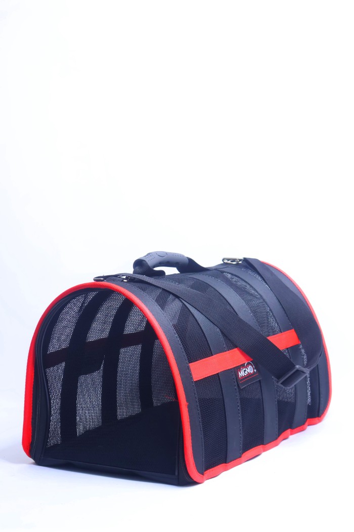 Migno Pet - 0542 220 38 06 | MİGNO Astra Fileli Model Kedi Köpek Taşıma Çantaları - Kırmızı