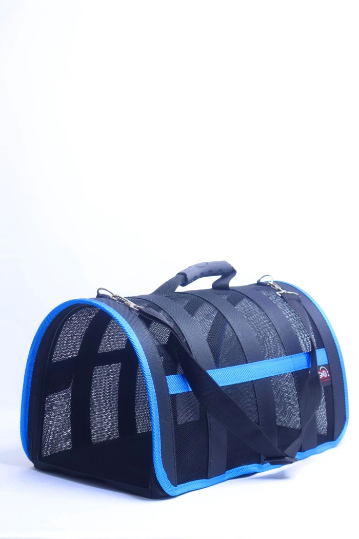Migno Pet - 0542 220 38 06 | MİGNO Astra Fileli Model Kedi Köpek Taşıma Çantaları - Mavi