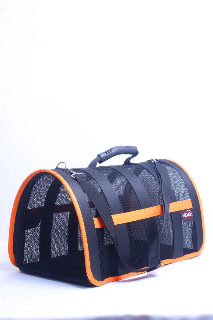 Migno Pet - 0542 220 38 06 | MİGNO Astra Fileli Model Kedi Köpek Taşıma Çantaları - Turuncu
