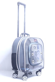 Migno Pet - 0542 220 38 06 | MİGNO PRIME Fileli Model Kedi Köpek Taşıma Çantaları - Gri