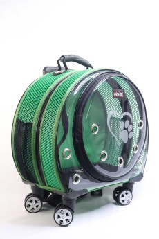 Migno Pet - 0542 220 38 06 | MİGNO Space Model Kedi Köpek Taşıma Çantası Fileli Yeşil