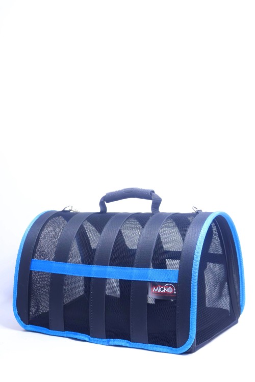 Migno Pet - 0542 220 38 06 | MİGNO Astra Fileli Model Kedi Köpek Taşıma Çantaları - Mavi