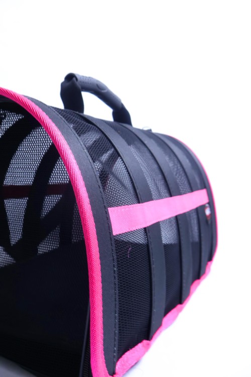 Migno Pet - 0542 220 38 06 | MİGNO Astra Fileli Model Kedi Köpek Taşıma Çantaları - Pembe
