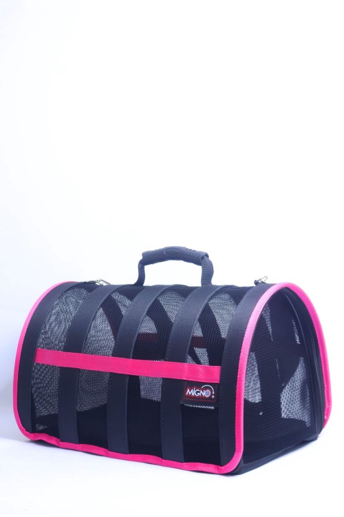 Migno Pet - 0542 220 38 06 | MİGNO Astra Fileli Model Kedi Köpek Taşıma Çantaları - Pembe