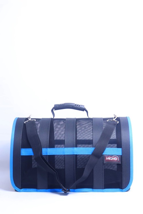 Migno Pet - 0542 220 38 06 | MİGNO Astra Fileli Model Kedi Köpek Taşıma Çantaları - Mavi